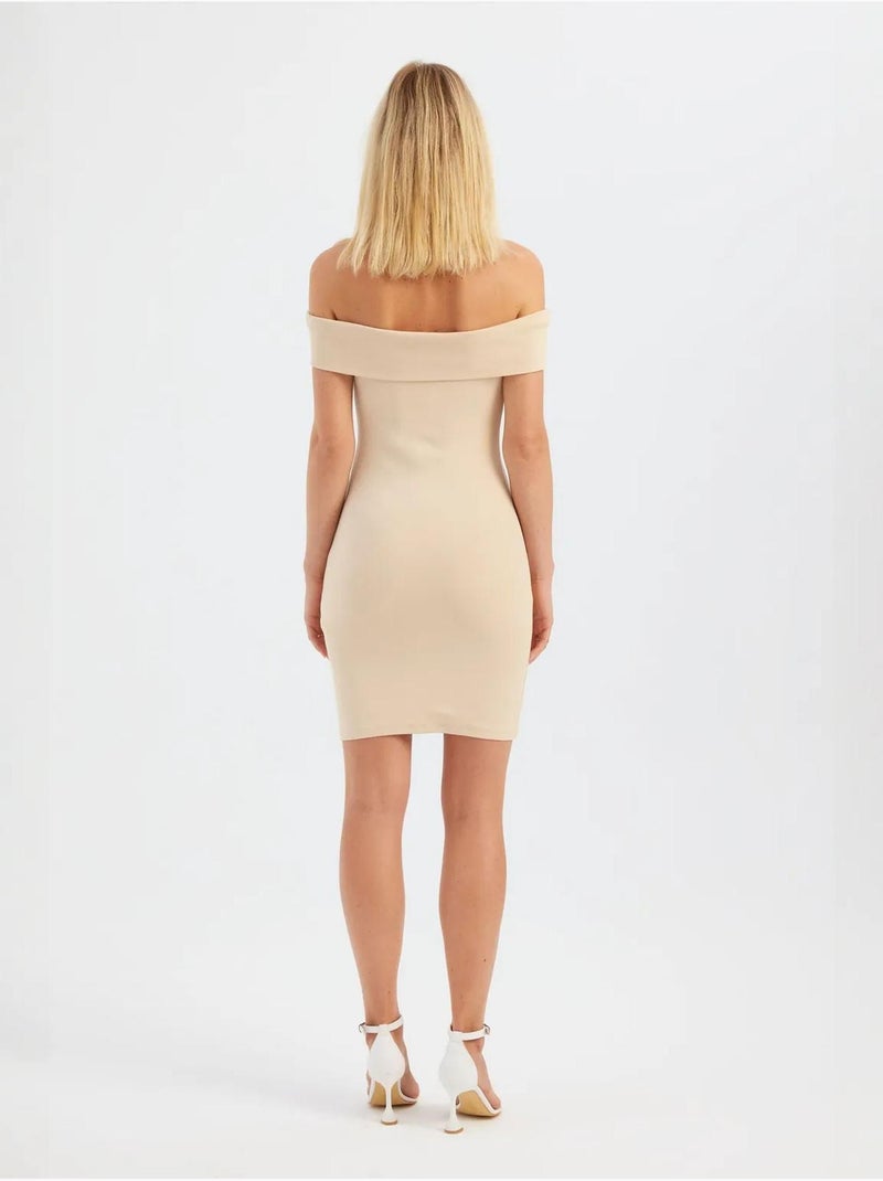 Mini robe moulante à épaules dénudées hiccup Beige naturel - Kiabi