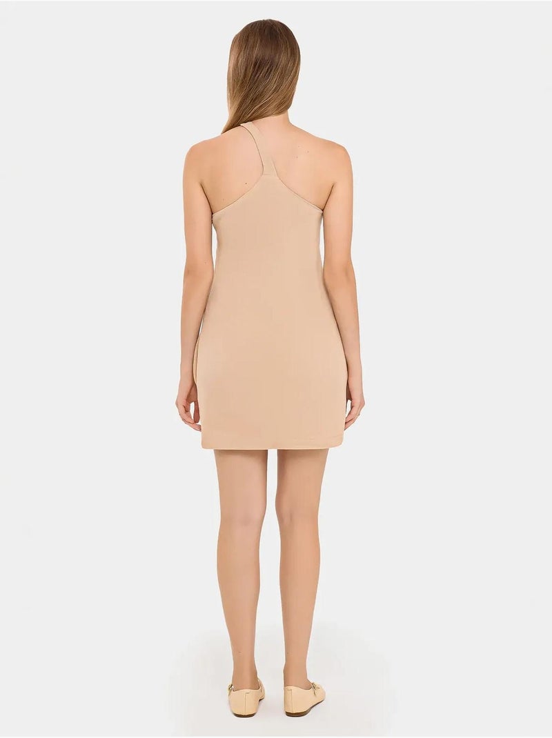 Mini-robe moulante à une épaule hiccup Beige naturel - Kiabi