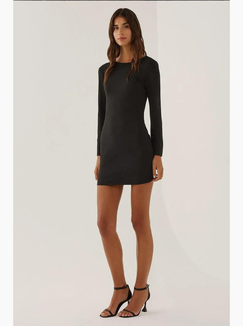 Mini-robe moulante avec décolleté dans le dos hiccup Noir - Kiabi