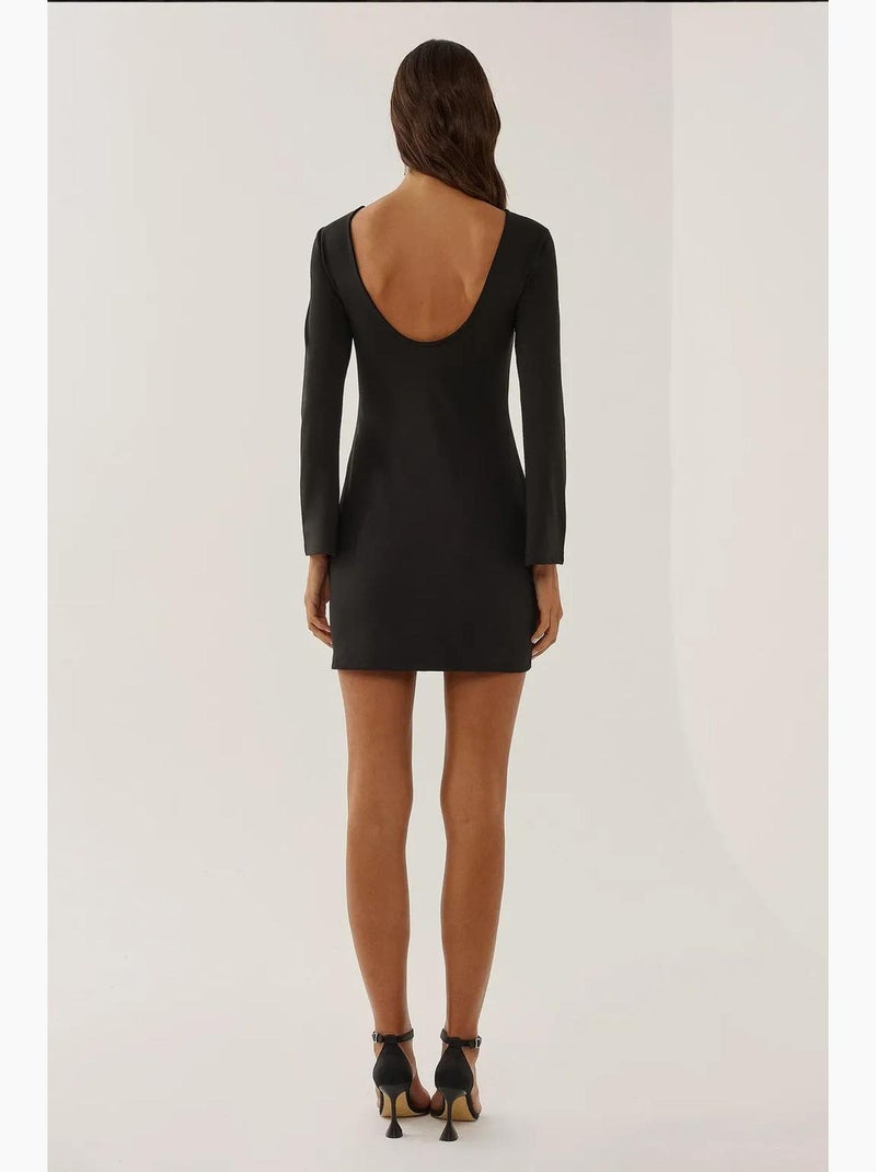 Mini-robe moulante avec décolleté dans le dos hiccup Noir - Kiabi
