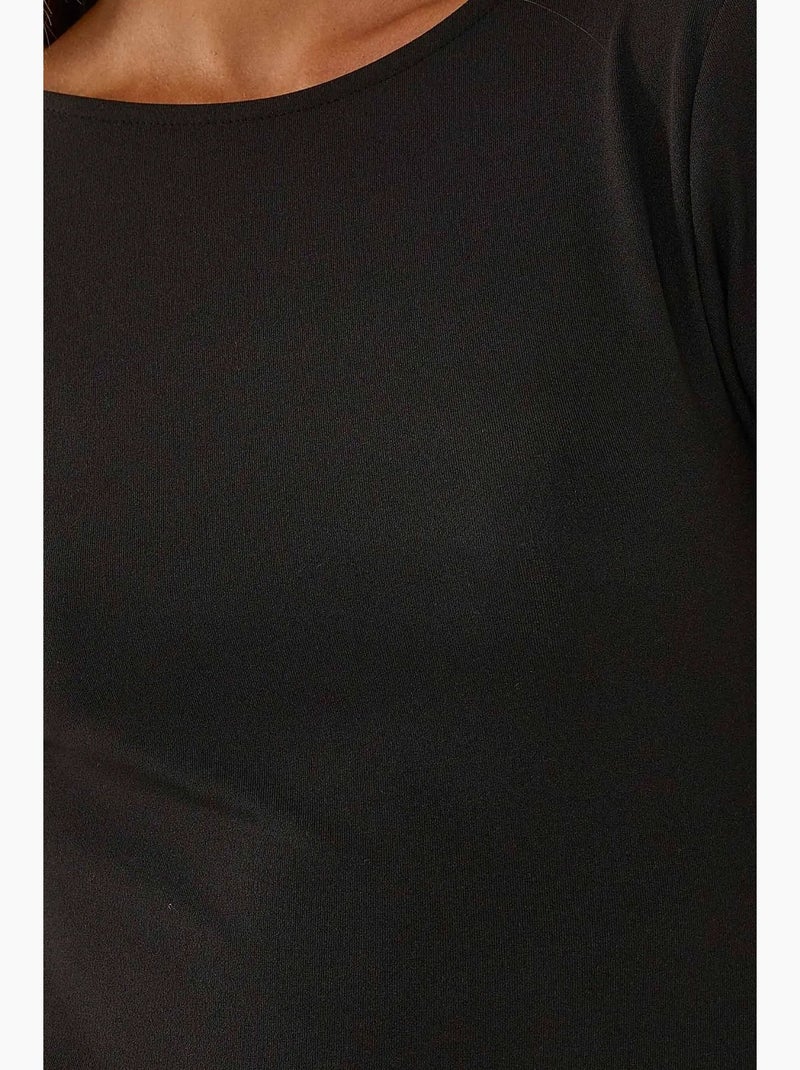 Mini-robe moulante avec décolleté dans le dos hiccup Noir - Kiabi