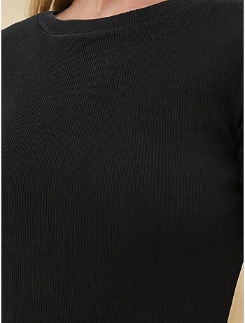 Mini-robe moulante basique à manches courtes hiccup