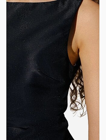 Mini-robe moulante dos nu avec ourlet ballon hiccup
