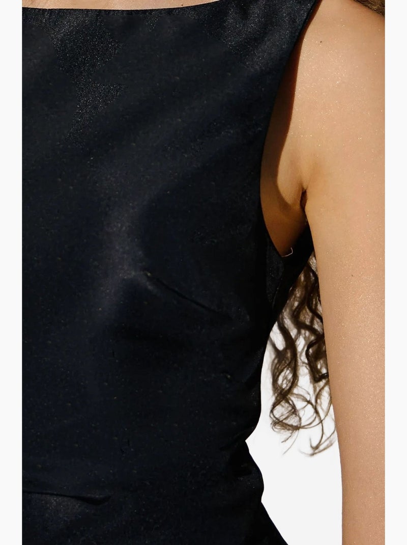 Mini-robe moulante dos nu avec ourlet ballon hiccup Noir - Kiabi