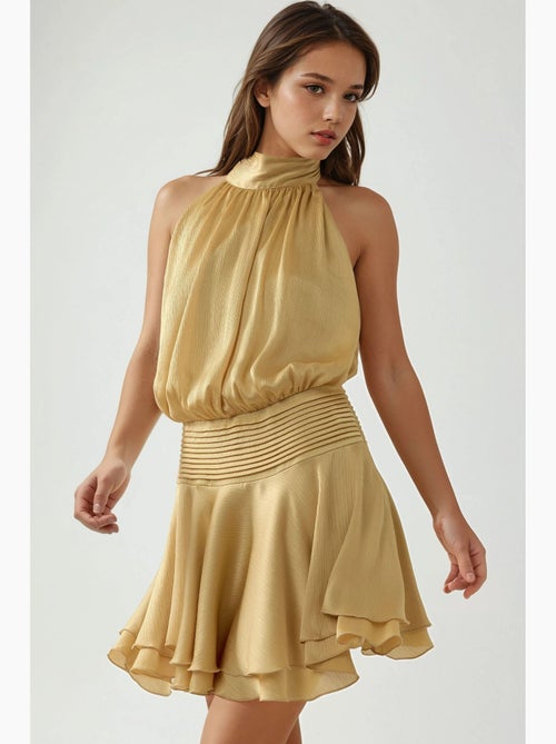 Mini-robe texturée à col roulé hiccup - Kiabi