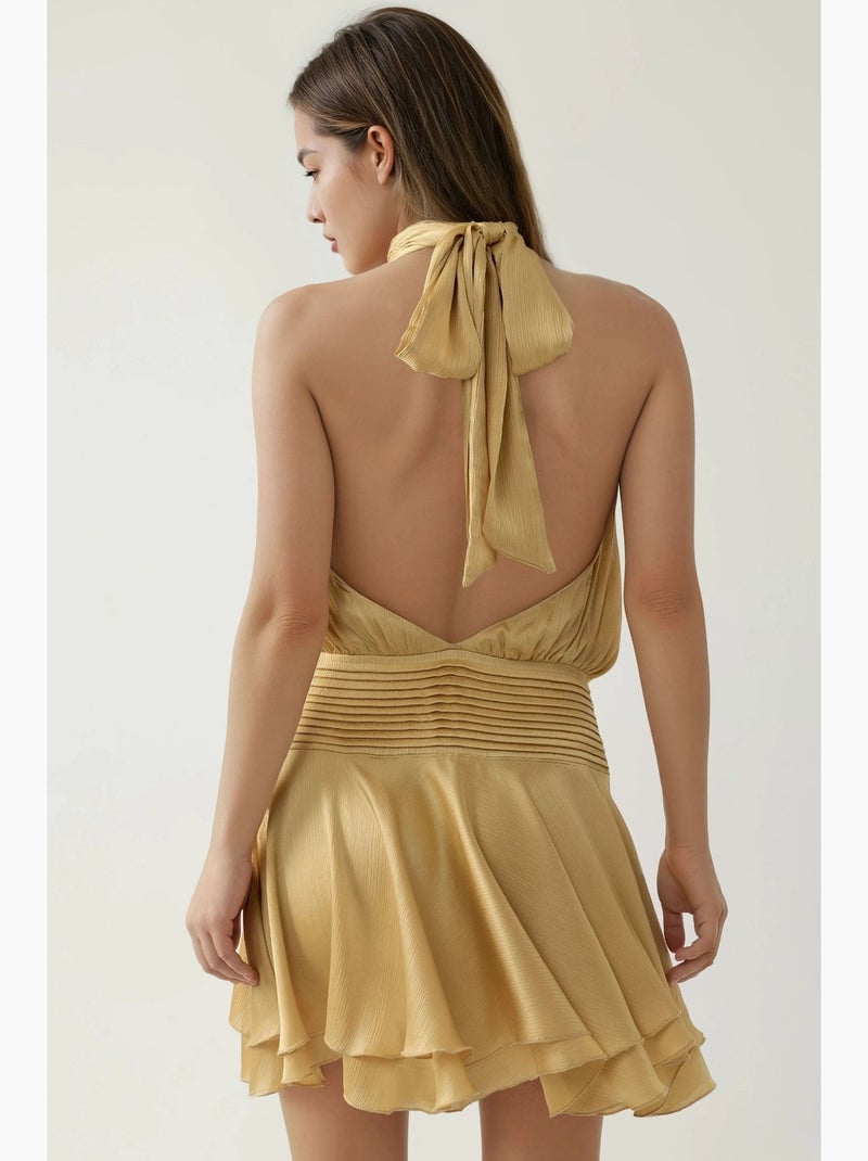 Mini-robe texturée à col roulé hiccup Jaune - Kiabi