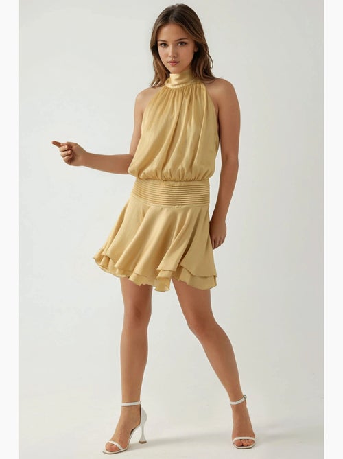 Mini-robe texturée à col roulé hiccup - Kiabi