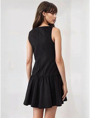 Mini-robe trapèze sans manches avec détails boutonnés hiccup