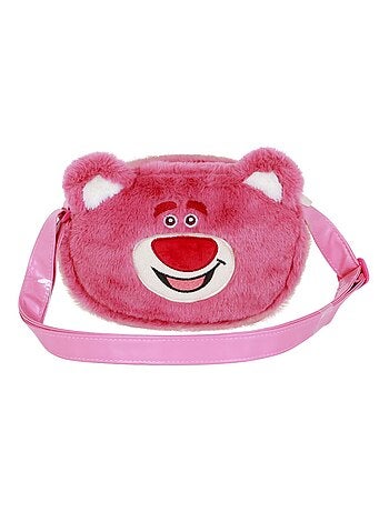 Mini Sac à Bandoulière Plush - Disney Ours Lotso Strawberry - Rose - Taille Unique