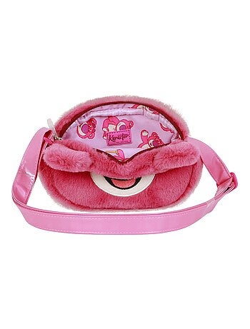 Mini Sac à Bandoulière Plush - Disney Ours Lotso Strawberry - Rose - Taille Unique