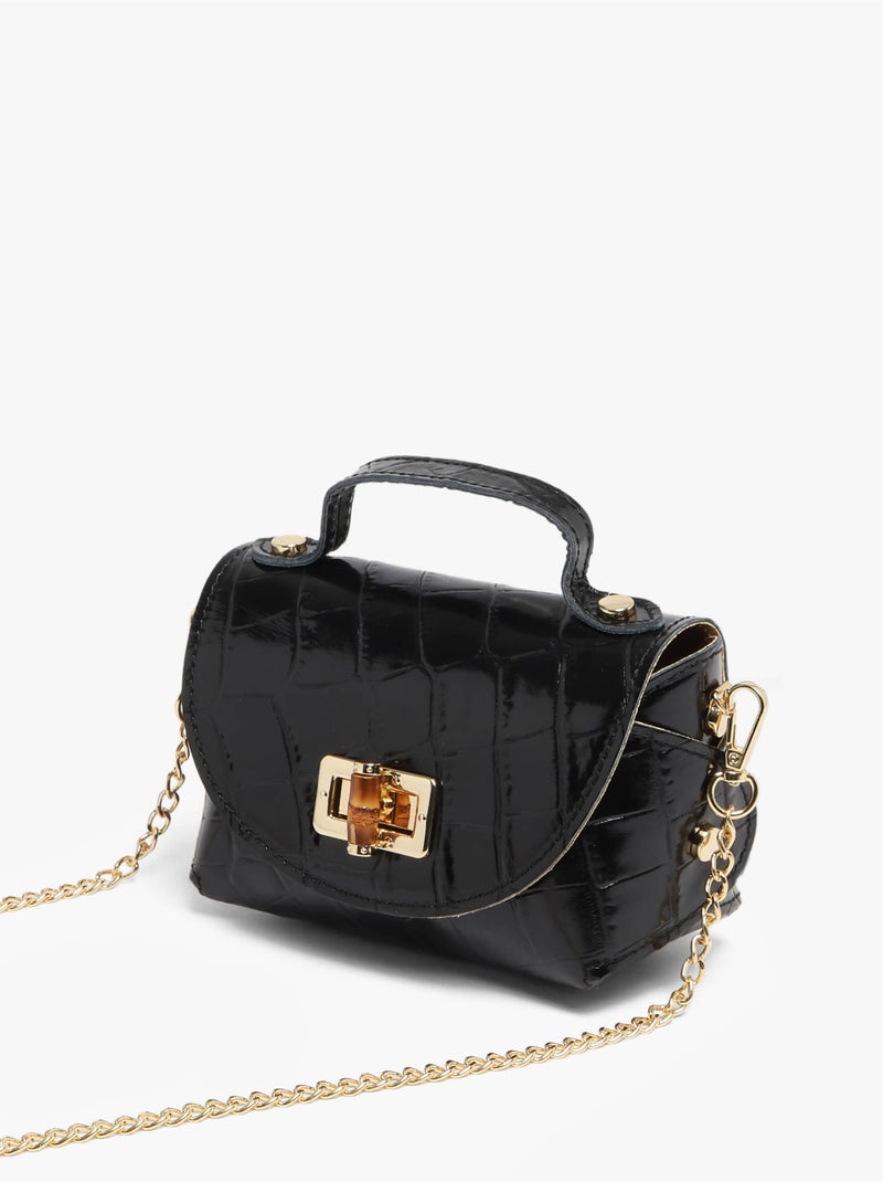 Mini-sac cocco balo cuir milano cuir de vachette Noir Noir - Kiabi