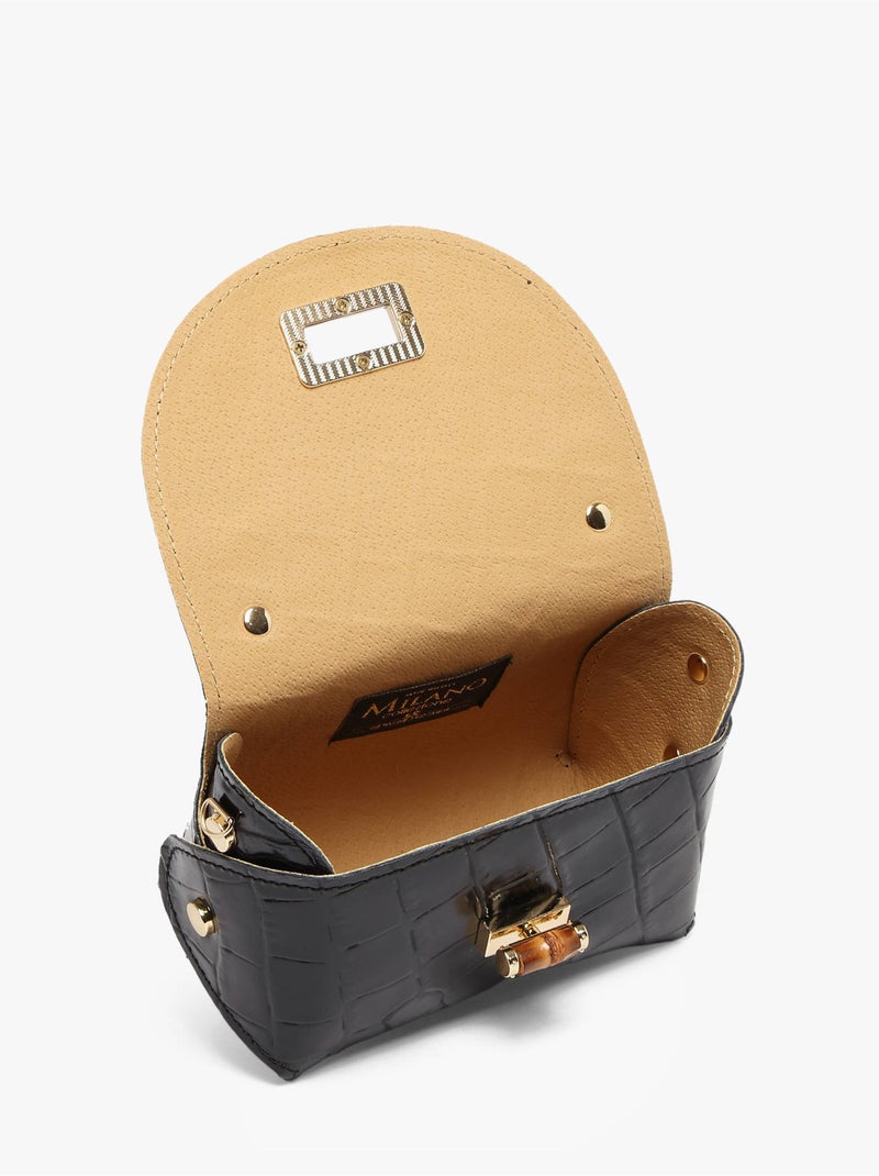 Mini-sac cocco balo cuir milano cuir de vachette Noir Noir - Kiabi