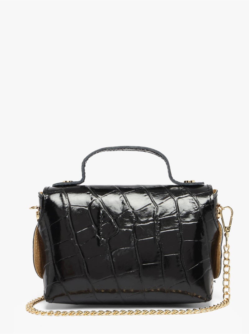 Mini-sac cocco balo cuir milano cuir de vachette Noir Noir - Kiabi