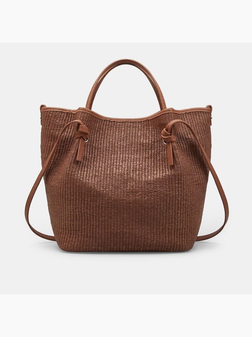 Mini sac shopper en raphia avec bandoulière Bata - Kiabi