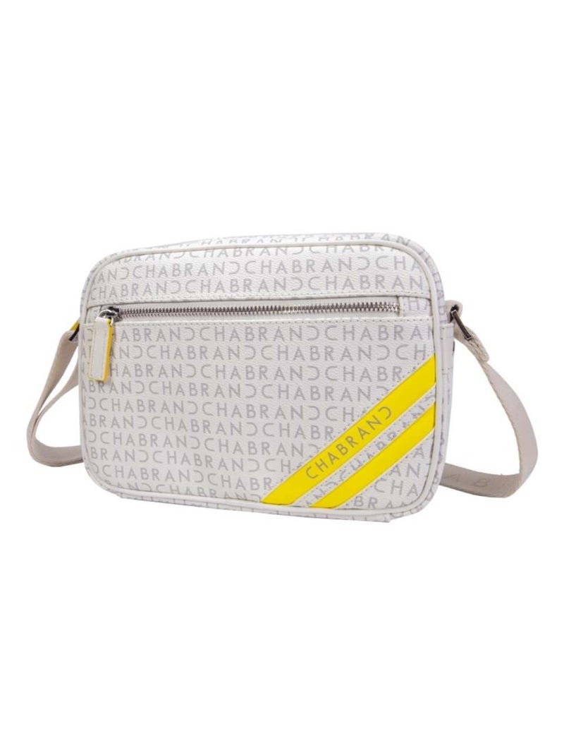 Mini-sacoche beige & jaune en synthétique siglé Chabrand Beige - Kiabi