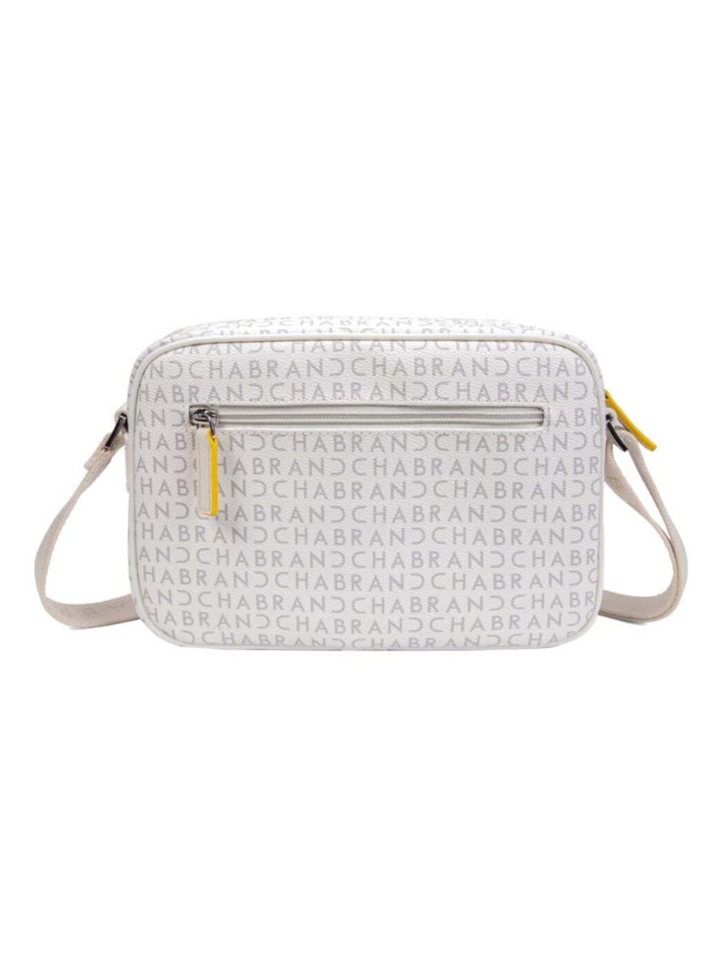 Mini-sacoche beige & jaune en synthétique siglé Chabrand Beige - Kiabi
