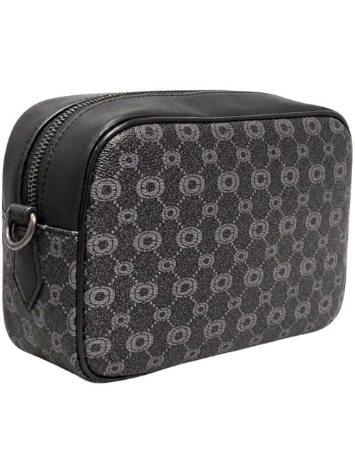 Mini sacoche Chabrand noir en toile enduite siglée garnie cuir - Kiabi
