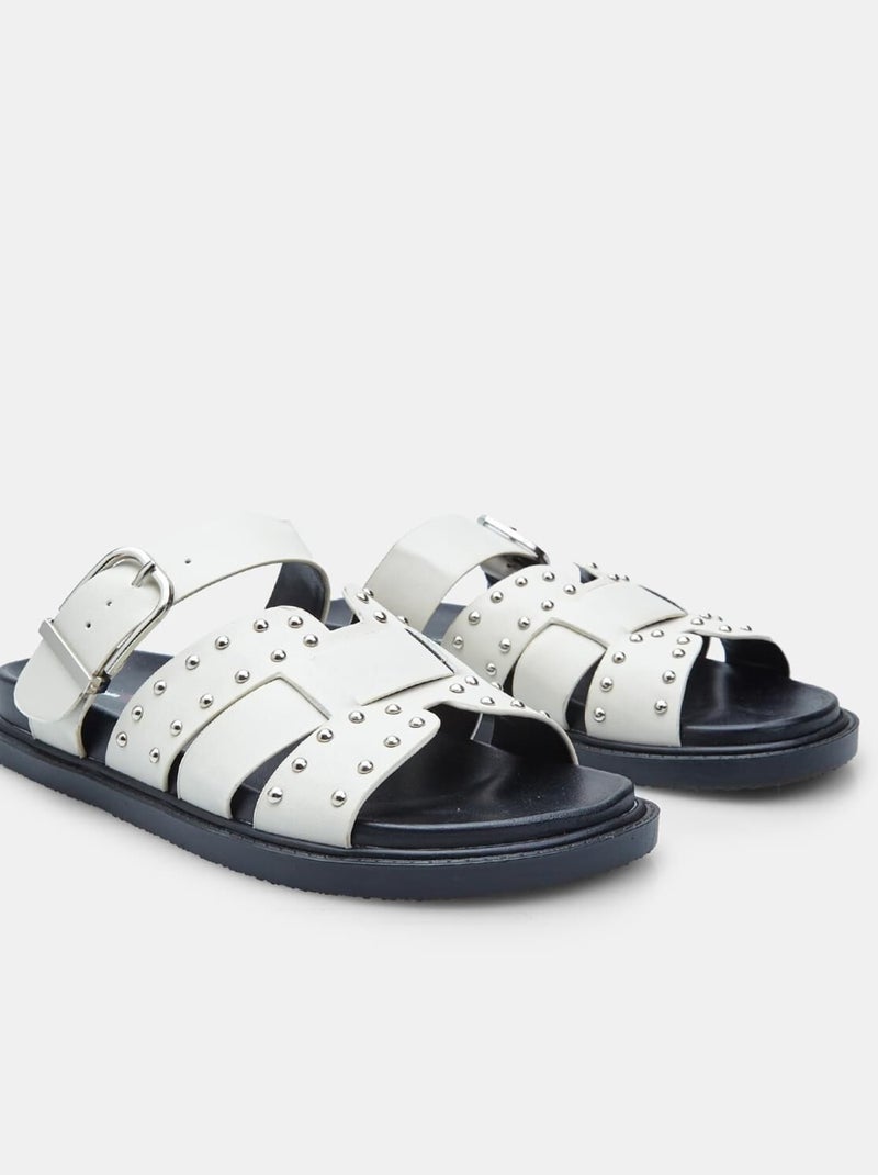 Mini Sandales cloutées  BATA RED LABEL Blanc - Kiabi