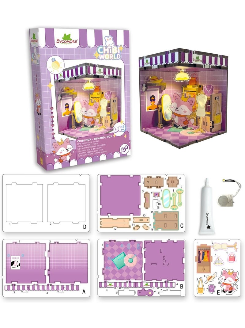Mini scène à créer chibi box Violet - Kiabi