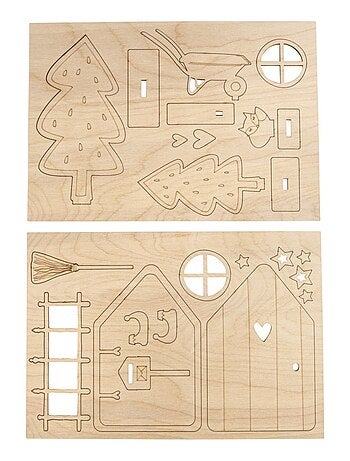 Mini scène de Noël à monter 24 pièces - Kiabi