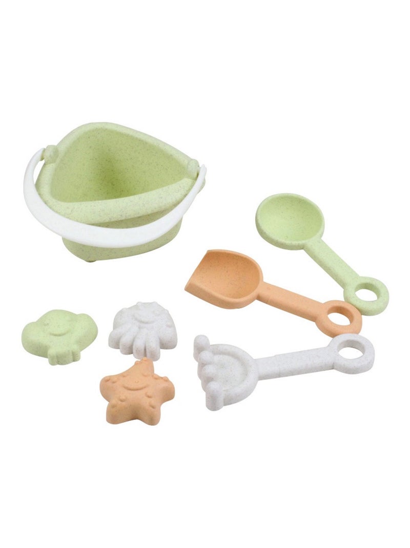 Mini set de plage & jardin - 7 Pièces en Paille de Blé Magni Multicolore - Kiabi