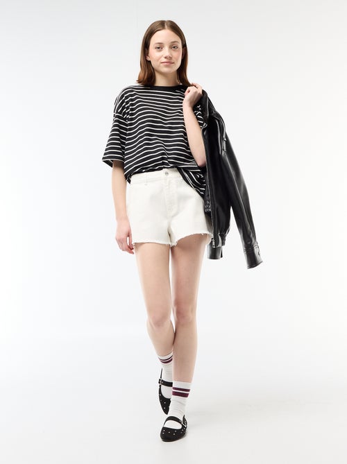 Mini-short en twill - Kiabi