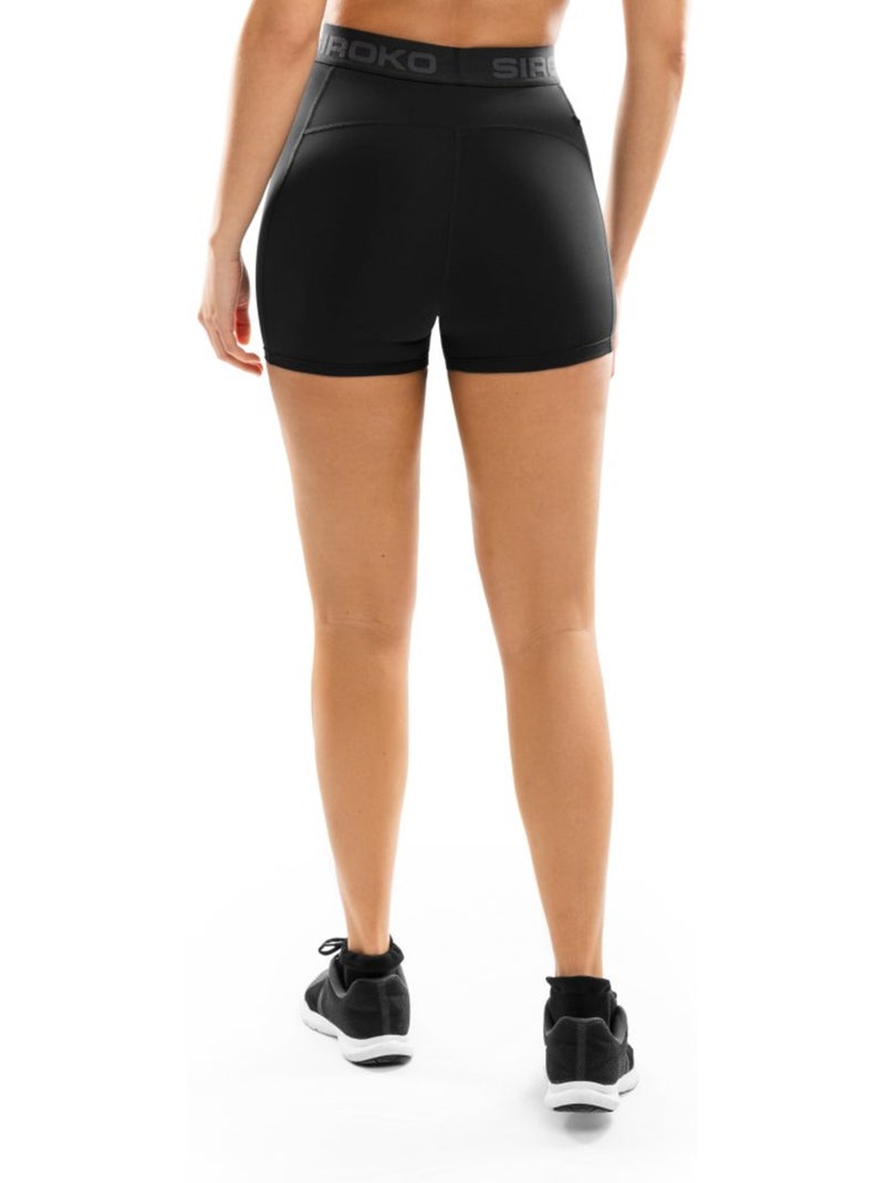 Mini short fitness femme fitness femme courage Noir - Kiabi
