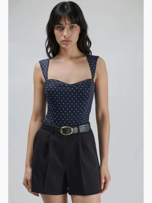 Mini-short taille haute à jambes larges hiccup - Kiabi