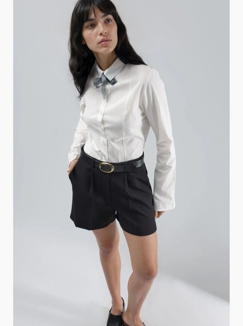 Mini-short taille haute à jambes larges hiccup - Kiabi