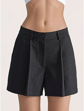 mini-short taille haute à jambes larges