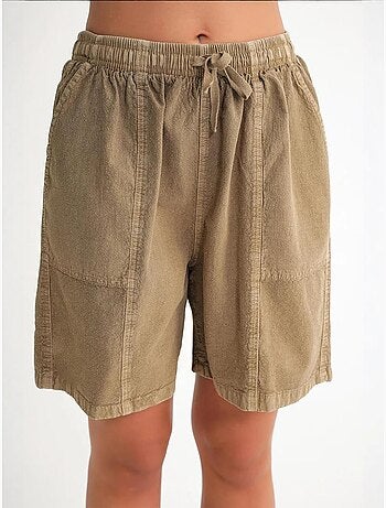 Mini-short taille haute en coton avec cordon de serrage mixray