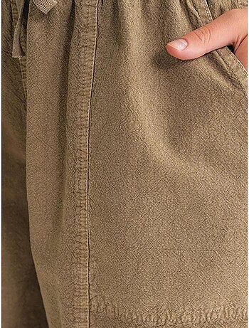 Mini-short taille haute en coton avec cordon de serrage mixray