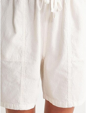 Mini-short taille haute en coton avec cordon de serrage mixray