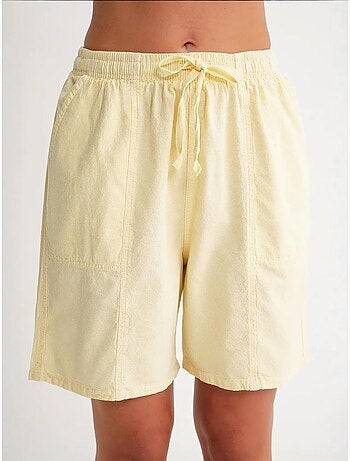 Mini-short taille haute en coton avec cordon de serrage mixray