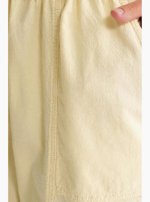 Mini-short taille haute en coton avec cordon de serrage mixray - Kiabi Mini-short taille haute en coton avec cordon de serrage mixray - Kiabi
