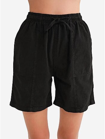 Mini-short taille haute en coton avec cordon de serrage mixray
