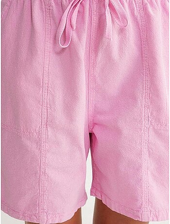 Mini-short taille haute en coton avec cordon de serrage mixray