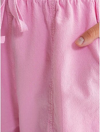 Mini-short taille haute en coton avec cordon de serrage mixray