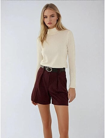 Mini short taille haute