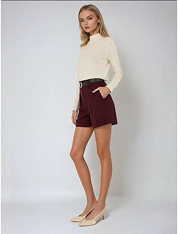 Mini short taille haute