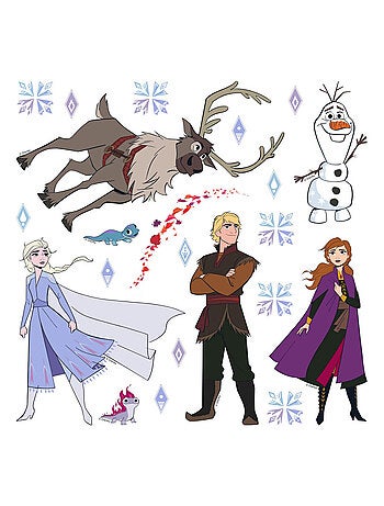 Mini Stickers Disney - La Reine des Neiges 2 - modèle dessin - 30 CM x 30 CM