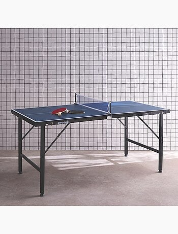 Mini table de ping pong intérieure pliante avec 2 raquettes et 3 balles
