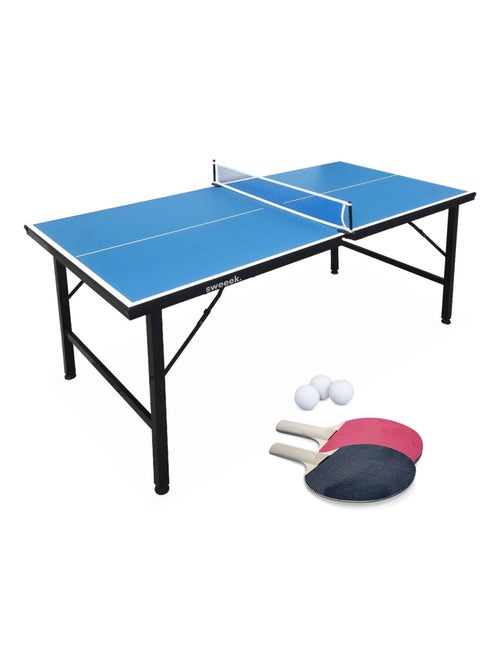 Mini table de ping pong intérieure pliante avec 2 raquettes et 3 balles - Kiabi