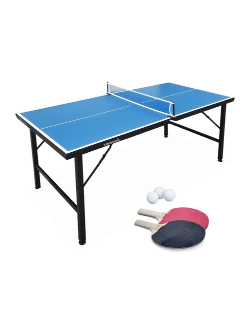 Mini table de ping pong intérieure pliante avec 2 raquettes et 3 balles - Kiabi