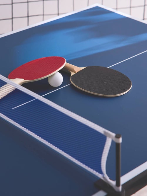 Mini table de ping pong intérieure pliante avec 2 raquettes et 3 balles - Kiabi
