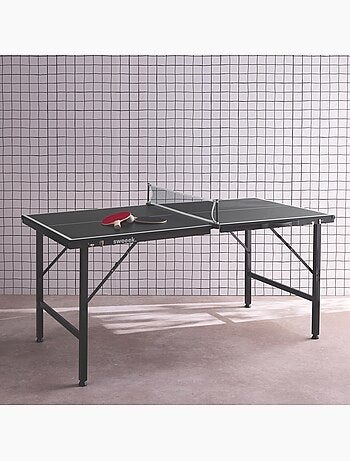 Mini table de ping pong intérieure pliante avec 2 raquettes et 3 balles