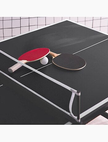 Mini table de ping pong intérieure pliante avec 2 raquettes et 3 balles