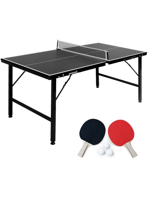 Mini table de ping pong intérieure pliante avec 2 raquettes et 3 balles - Kiabi