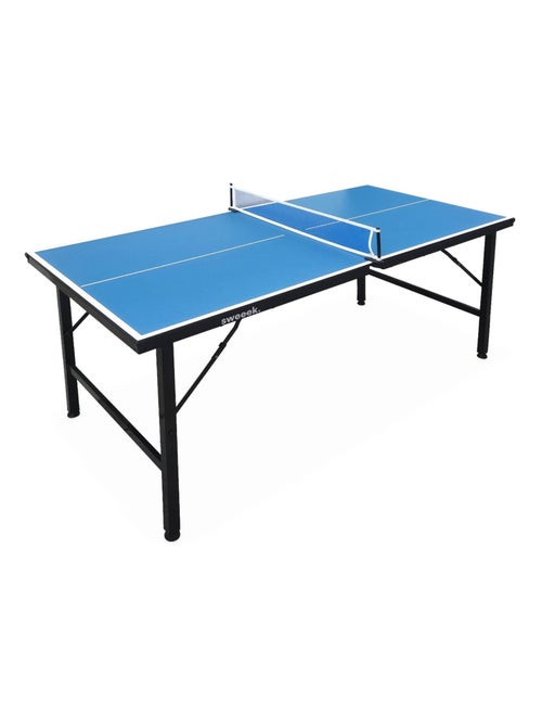 Mini table de ping pong intérieure pliante avec 4 raquettes et 6 balles - Kiabi Mini table de ping pong intérieure pliante avec 4 raquettes et 6 balles - Kiabi