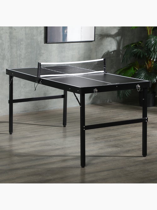 Mini table de ping pong pliable dim. 152 x 76 x 72 cm noir blanc - Kiabi